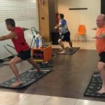 Spain Bootcamp Yoga Warrior2 pose